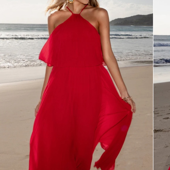 NWT - Petal and Pup Red Gia Halter Dress - Small - Picture 5 of 9